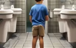 尿尿的小男孩