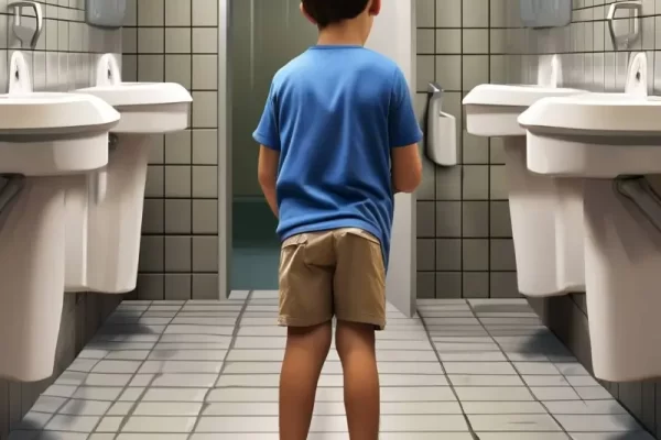 尿尿的小男孩