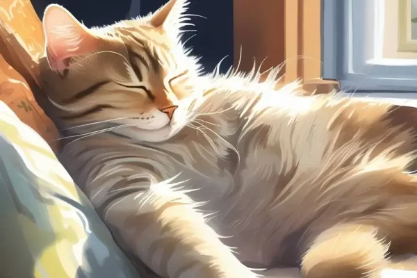 一只懒猫在睡觉